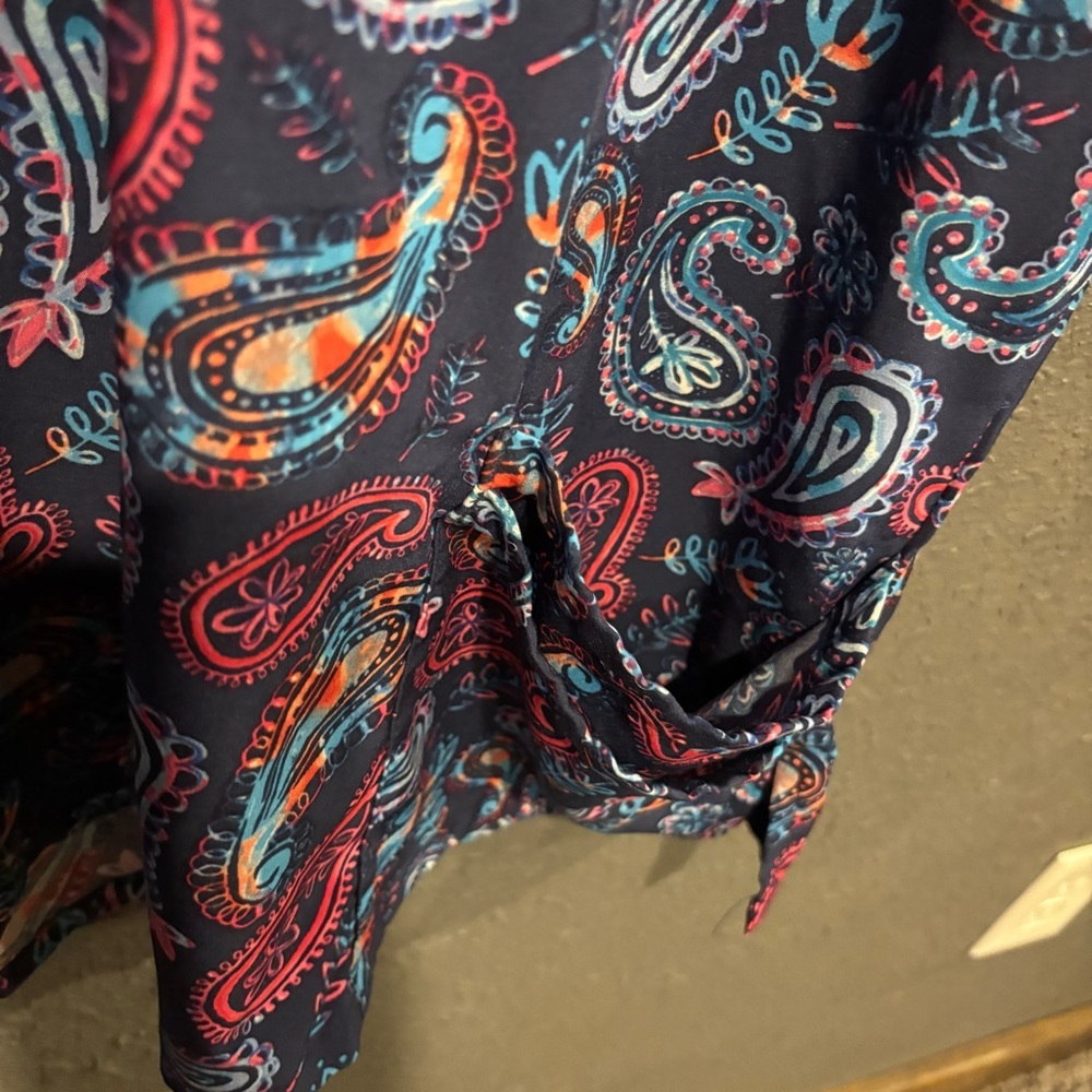 Colorful Paisley Women's Butter Soft Scrub Top - Picture 5 of 5